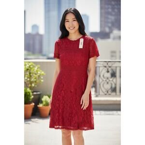 Womens Lace Cocktail Dress- Red Wine- Size XL-NEW